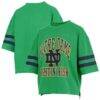 Notre Dame Fighting Irish Pressbox Women's Wayne Tyler Cropped T-Shirt - Green - Front View