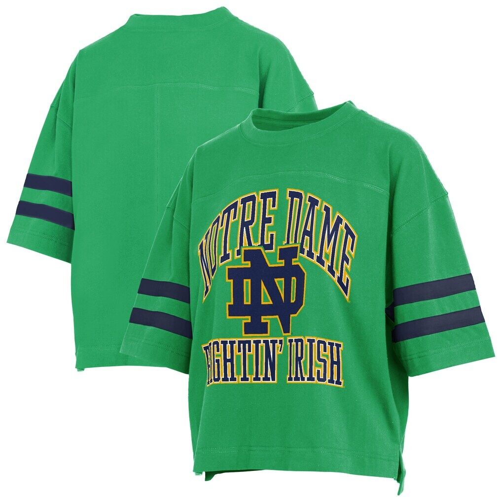 Notre Dame Fighting Irish Pressbox Women's Wayne Tyler Cropped T-Shirt