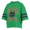 Notre Dame Fighting Irish Pressbox Women's Wayne Tyler Cropped T-Shirt - Green - Side View