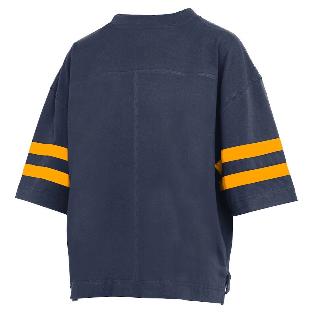 Michigan Wolverines Pressbox Women's Wayne Tyler Cropped T-Shirt