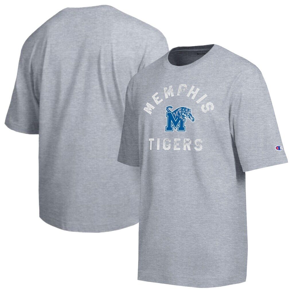 Memphis Tigers Champion Weathered Team T-Shirt - Heather Gray