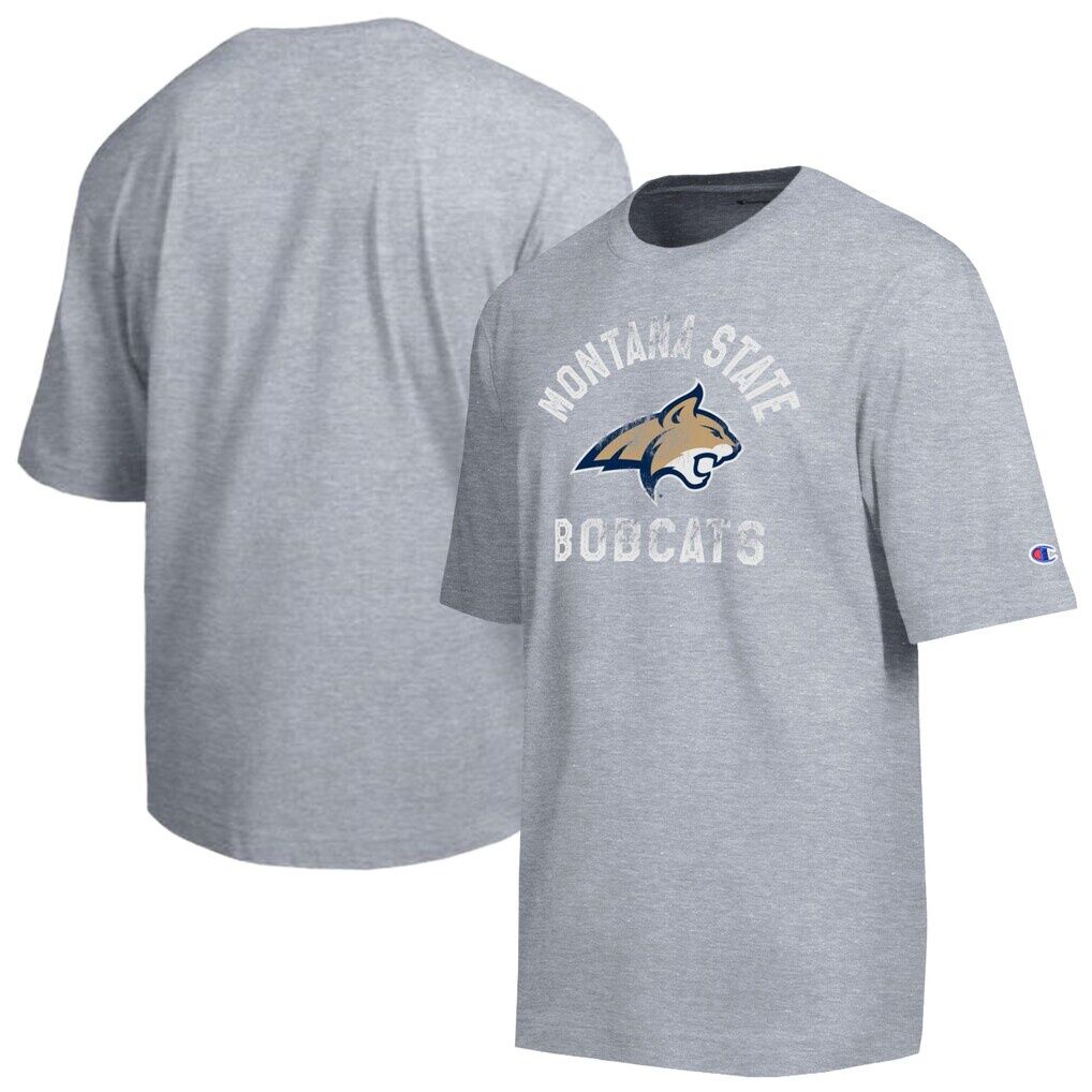 Montana State Bobcats Champion Weathered Team T-Shirt - Heather Gray