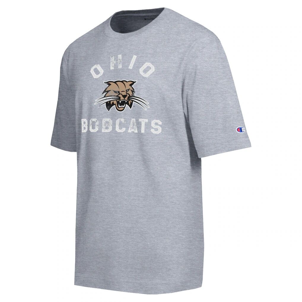 Ohio Bobcats Champion Weathered Team T-Shirt - Heather Gray