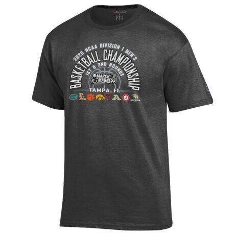 NCAA Champion Unisex 2026 March Madness Tampa T-Shirt - Gray - Front View