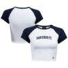 San Diego FC Hype and Vice Women's Home Run Cropped Raglan T-Shirt - White - Front View