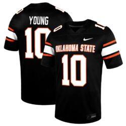Wyatt Young Oklahoma State Cowboys Nike Alternate Game Jersey - Black - Front View