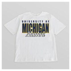 Michigan Wolverines Gameday Couture Women's Alumni Era Oversized T-Shirt - Cream - Front View