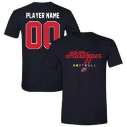 Western Kentucky Hilltoppers Unisex Collegiate Softball T-Shirt - Black - Front View