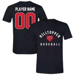 Western Kentucky Hilltoppers Unisex Collegiate Baseball T-Shirt - Black - Front View