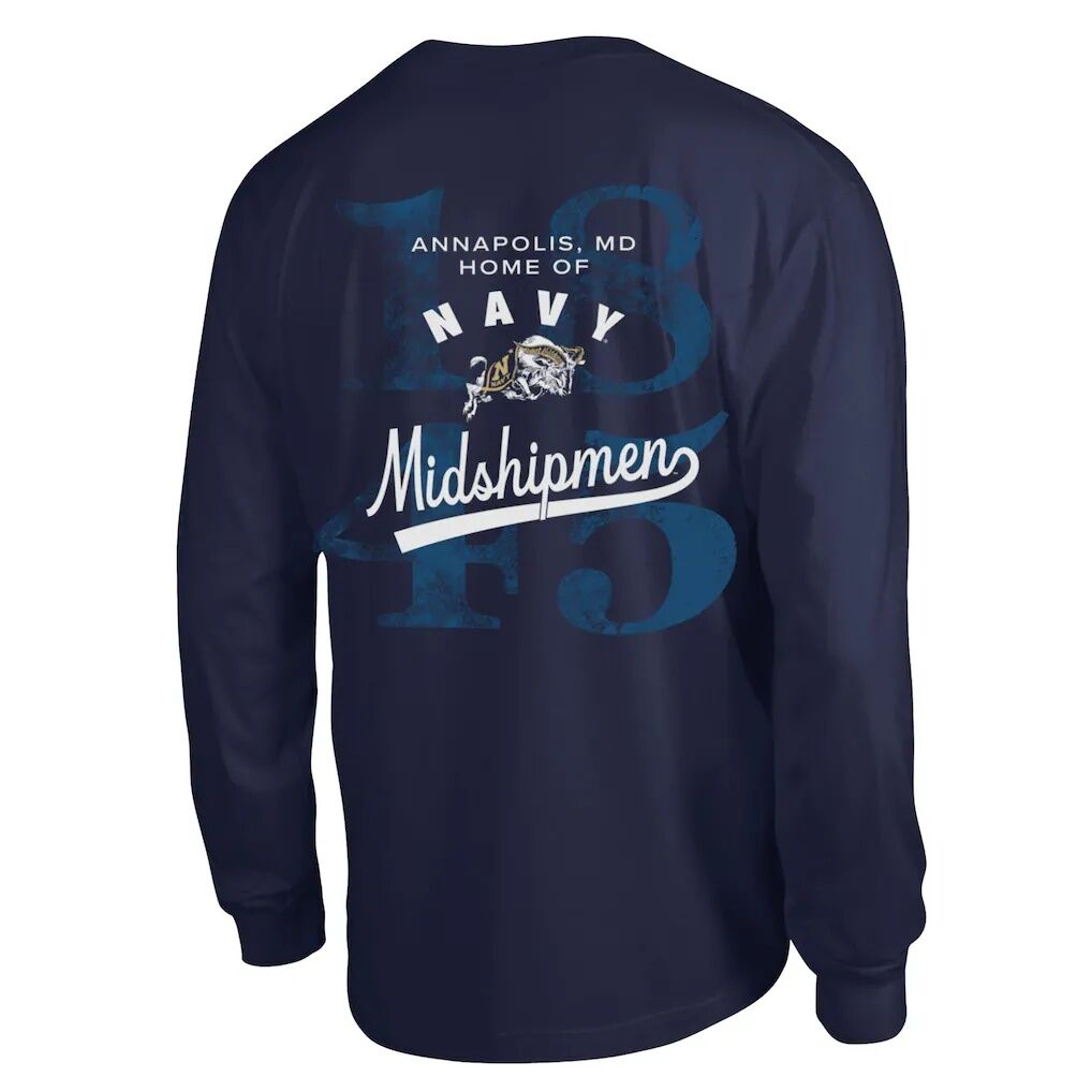 Navy Midshipmen Champion Laminated All-Star Long Sleeve T-Shirt