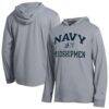 Navy Midshipmen Champion High Motor All-Star Long Sleeve Hooded T-Shirt - - Front View