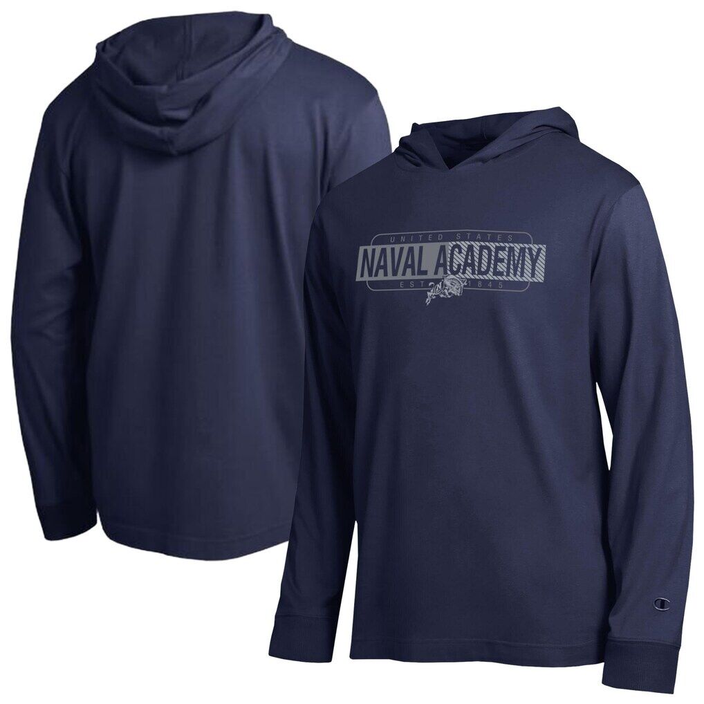 Navy Midshipmen Champion Gradient All-Star Long Sleeve Hooded T-Shirt