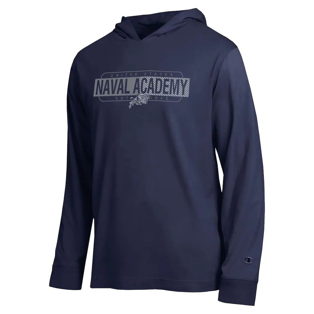 Navy Midshipmen Champion Gradient All-Star Long Sleeve Hooded T-Shirt