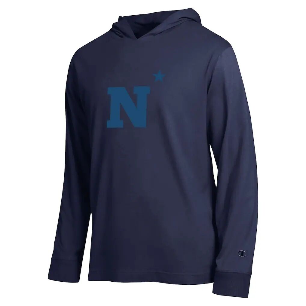 Navy Midshipmen Champion Tonal All-Star Long Sleeve Hooded T-Shirt