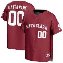 Santa Clara Broncos GameDay Greats Unisex Lightweight Collegiate Baseball NIL Pick-A-Player Fashion Jersey - Red - Front View