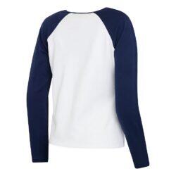 Denver Broncos WEAR by Erin Andrews Women's Henley Long Sleeve Raglan T-Shirt - - Front View