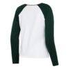Green Bay Packers WEAR by Erin Andrews Women's Henley Long Sleeve Raglan T-Shirt - - Front View