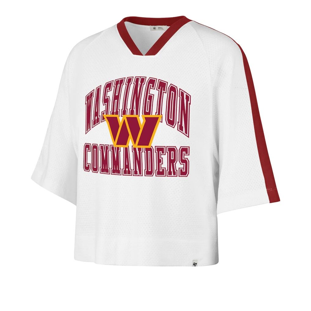 Washington Commanders '47 Women's Big Overarch Drop Needle Raglan V-Neck T-Shirt