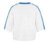 Los Angeles Chargers '47 Women's Big Overarch Drop Needle Raglan V-Neck T-Shirt - White - Side View