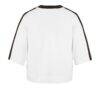 Cleveland Browns '47 Women's Big Overarch Drop Needle Raglan V-Neck T-Shirt - White - Front View