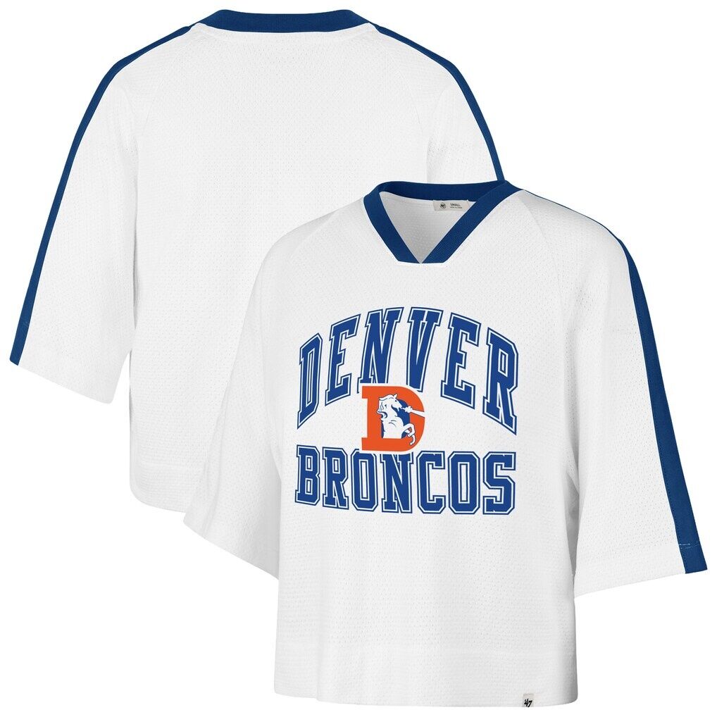 Denver Broncos '47 Women's Big Overarch Drop Needle Raglan V-Neck T-Shirt