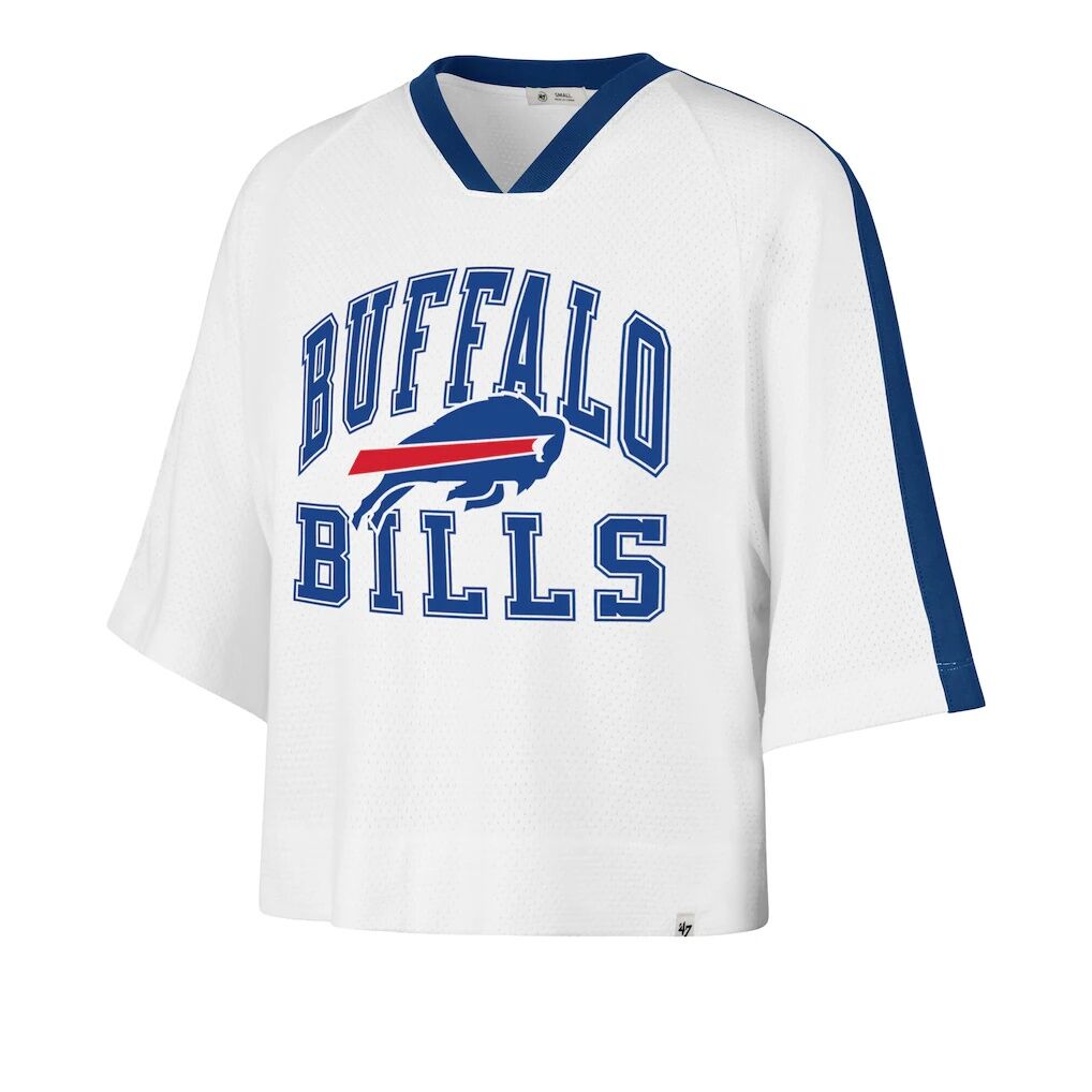 Buffalo Bills '47 Women's Big Overarch Drop Needle Raglan V-Neck T-Shirt