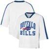 Buffalo Bills '47 Women's Big Overarch Drop Needle Raglan V-Neck T-Shirt - White - Front View