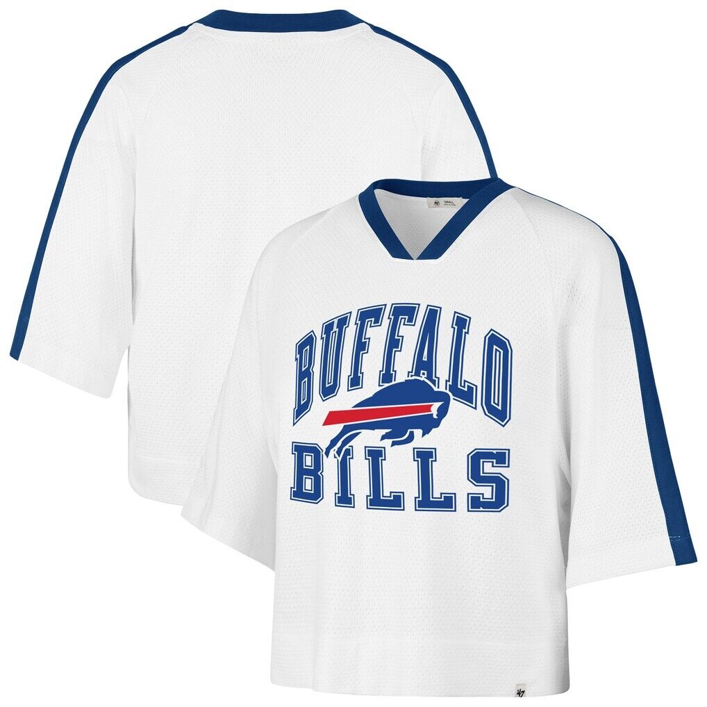 Buffalo Bills '47 Women's Big Overarch Drop Needle Raglan V-Neck T-Shirt