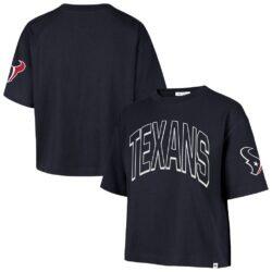 Houston Texans '47 Women's Call Out Reed City T-Shirt - Navy - Front View