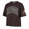 Cleveland Browns '47 Women's Call Out Reed City T-Shirt - Brown - Side View
