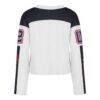 Houston Texans '47 Women's Exclamation Metro V-Neck Long Sleeve Jersey T-Shirt - White - Detail View