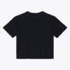 New York Jets Mitchell & Ness Women's Core Essentials Micro Logo Boxy Crop T-Shirt - Black - Side View