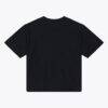 New York Giants Mitchell & Ness Women's Core Essentials Micro Logo Boxy Crop T-Shirt - Black - Side View