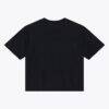 Jacksonville Jaguars Mitchell & Ness Women's Core Essentials Micro Logo Boxy Crop T-Shirt - Black - Side View