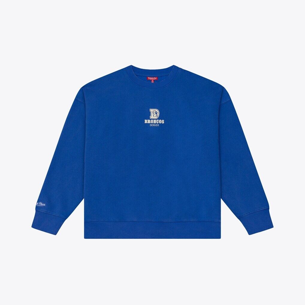 Denver Broncos Mitchell & Ness Women's  Essentials Fleece Sweatshirt - Royal