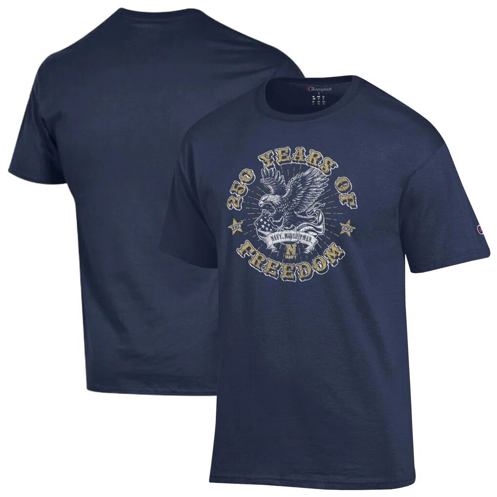 Navy Midshipmen Champion Americana 250 Years of Freedom Tonal T-Shirt