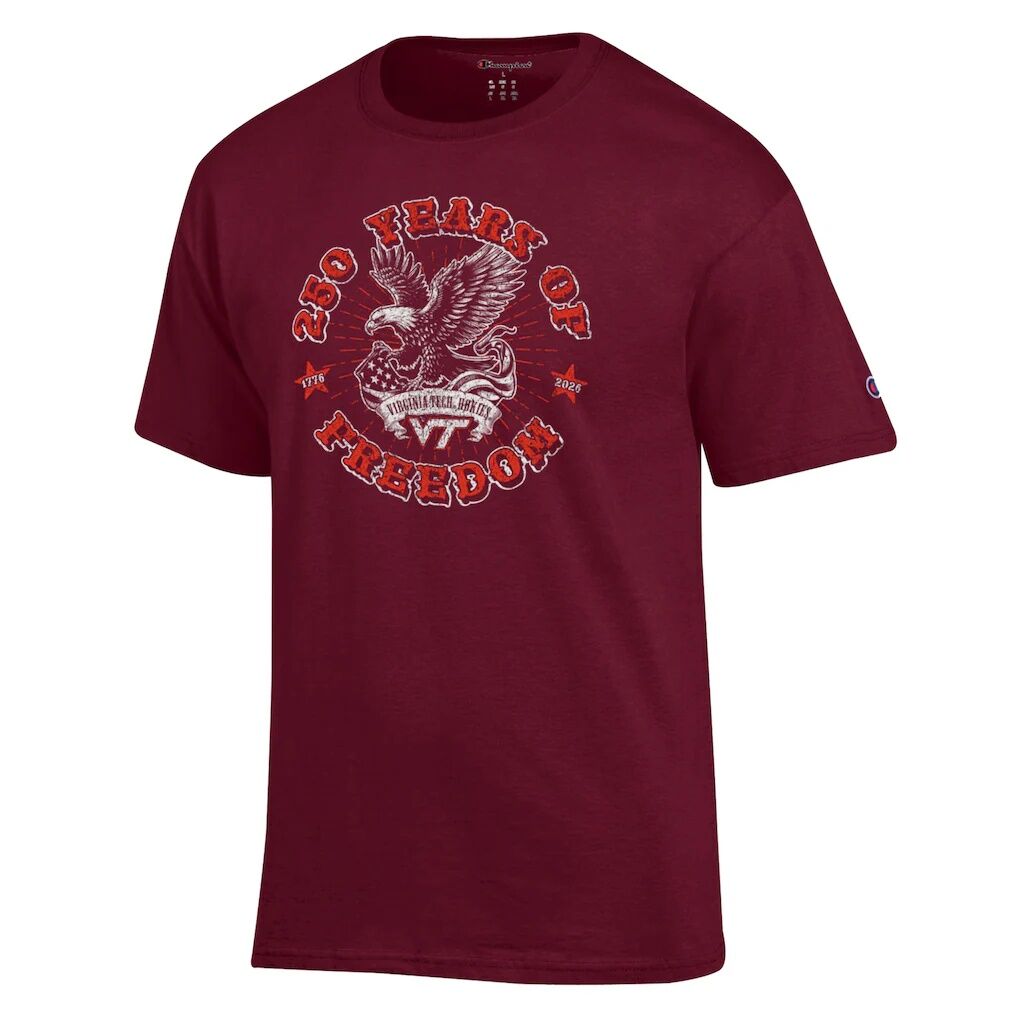 Virginia Tech Hokies Champion Americana 250 Years of Freedom Tonal T-Shirt - Maroon
