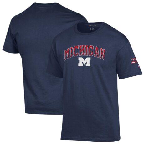 Michigan Wolverines Champion Americana 250th Arch T-Shirt - Navy - Front View