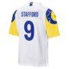 Matthew Stafford Los Angeles Rams Nike Youth Game Jersey - White - Detail View