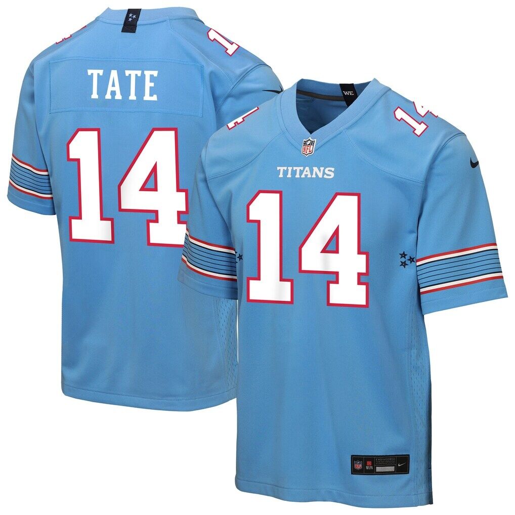 Carnell Tate Tennessee Titans Nike Youth Team Game Jersey - Light Blue