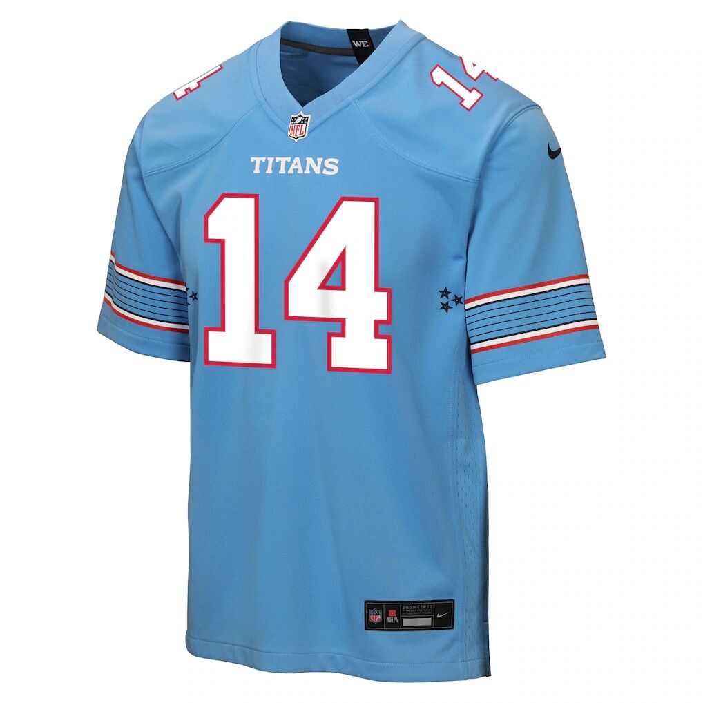 Carnell Tate Tennessee Titans Nike Youth Team Game Jersey - Light Blue