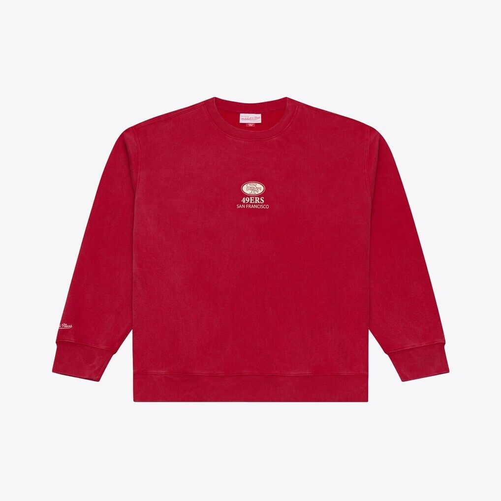 San Francisco 49ers Mitchell & Ness Micro Logo Fleece Sweatshirt - Scarlet