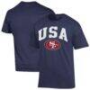 San Francisco 49ers Champion Americana T-Shirt - Navy - Front View
