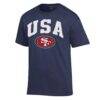 San Francisco 49ers Champion Americana T-Shirt - Navy - Side View