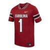 #1 South Carolina Gamecocks Nike Home Replica Football Jersey - Garnet - Side View