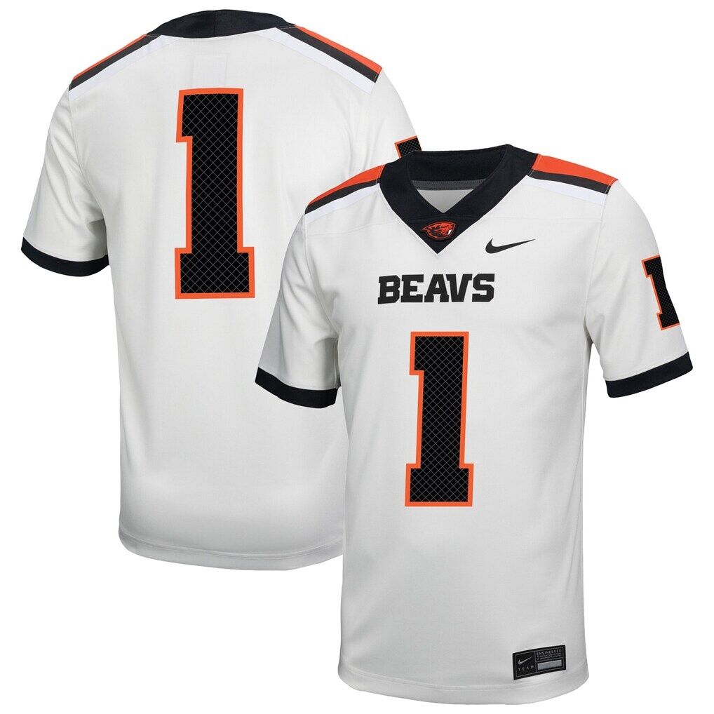 #1 Oregon State Beavers Nike Road Replica Football Jersey
