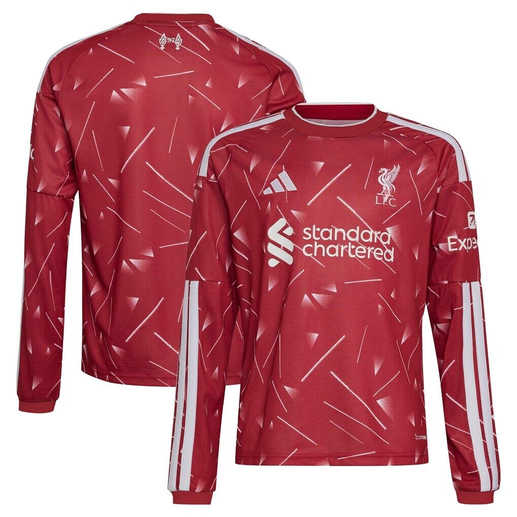 Liverpool adidas Youth 2026/27 Home Replica Long Sleeve Jersey