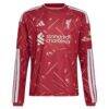 Liverpool adidas Youth 2026/27 Home Replica Long Sleeve Jersey - Red - Side View