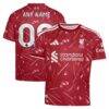 Liverpool adidas Youth 2026/27 Home On-Field Authentic Custom Jersey - Red - Front View