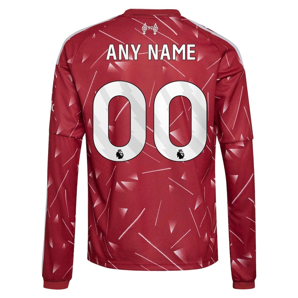 Liverpool adidas Youth 2026/27 Home Replica Long Sleeve Custom Jersey